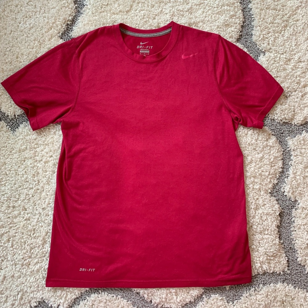 Nike DRI-FIT T-Shirt wine red color